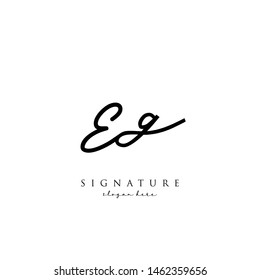 Letter EG Signature Logo Template - Vector