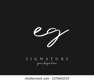 Letter EG Signature Logo - Vector