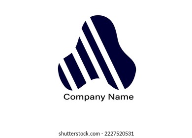 Letter A simple abstract logo design