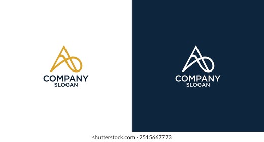 letter a simple abstract monogram logo vector design