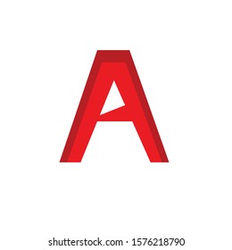 A letter simple clip art vector illustration