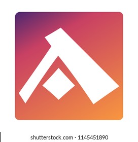 Letter A simple concept design with gradient 