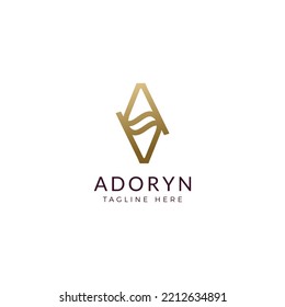 Letter A A Simple Diamond Abstract Logo Design. Initial A Monogram Logo Identity for Branding, Business, Real Estate, Fasion and Luxury Brand