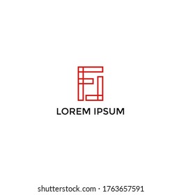 LETTER SIMPLE FL WITH LINE LOGO DESIGN VECTOR FOR YOUR BUSINESS