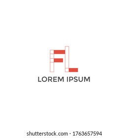 LETTER SIMPLE FL WITH LINE LOGO DESIGN VECTOR FOR YOUR BUSINESS
