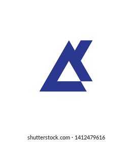 letter a simple geometric line logo vector