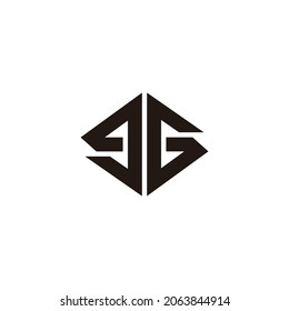 vector de logotipo de línea geométrica simple de letra eg