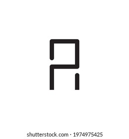 letter a simple geometric symbol logo vector