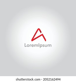 letter A simple icon logo
