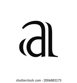 Buchstabe einfach einzeln auf weißem Hintergrund