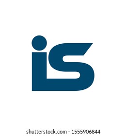 letter is simple linked logo vector