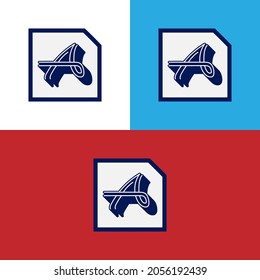 letter a simple logo design can be used for any company