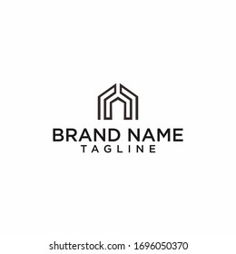 Buchstabe Eine einfache Logo-Design-Vektorillustration