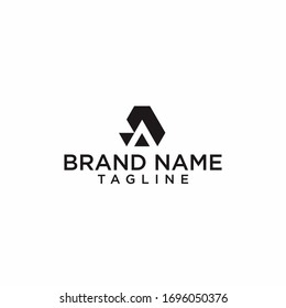 letter A simple logo design vector