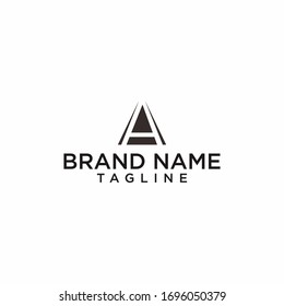letter A simple logo design vector