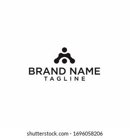 letter A simple logo design vector