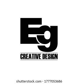Letter EG simple logo design vector. monogram logo vector illustration