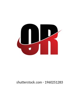 Letter OR simple logo design vector