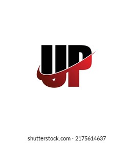 Letter UP simple logo design vector