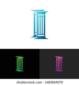 Letter i simple logo icon design vector