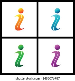 Letter i simple logo icon design vector