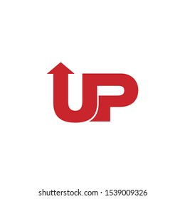 Letter UP simple logo icon design vector