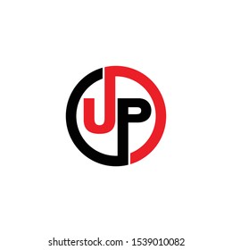 Letter UP simple logo icon design vector