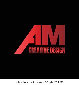 Letter AM simple logo icon design Vektorillustration