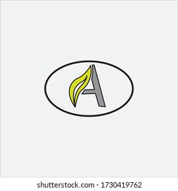 letter A simple logo illustration of a simple vector design company