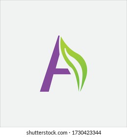 letra Una ilustración de logotipo simple de una empresa de diseño de vectores simple