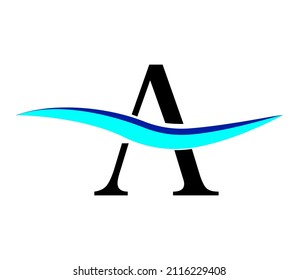 letter A simple logo vector