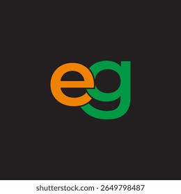 Buchstabe eg einfache Kleinbuchstaben bunt geometrischen Logo Vektor 