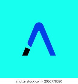 Buchstabe Ein einfaches minimalistisches Logo-Design