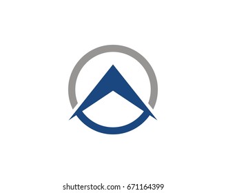 Letter A or Simple Mountain Peak logo