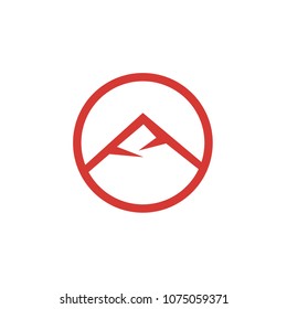 letter A Simple Mountains, rocks and peaks. Vector illustration and logo design elements