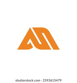 letter an simple roof shape home abstract logo vector 