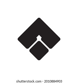 
letter A simple symbol logo vector