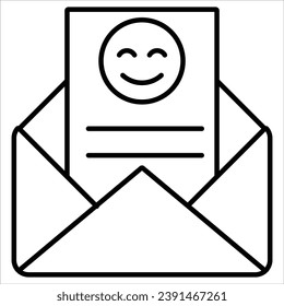 letter , Simple Testimonial Related Vector Line Icon.