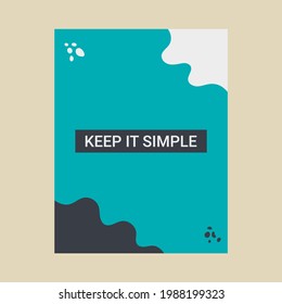 Letter size abstract minimal poster
