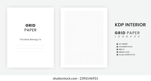 Letter Size Grid Paper Notebook Printable