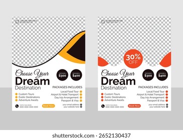 Letter size Travel Agency Flyer template Design for travel agency growth