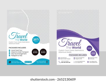 Letter size Travel Agency Flyer template Design for travel agency growth