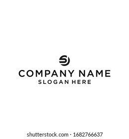 letter sj circle logo design vector illustration template