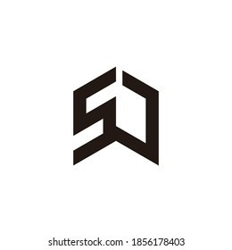 geometrisches Logo der Linie sj, verbunden