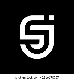 Logo für kreatives Monogramm von Letter SJ JS