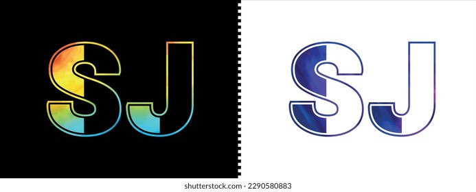 Letter SJ logo design vector template. Creative modern luxurious logotype for corporate business identity