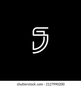 Letter SJ Monogram Logo Design Vector Template