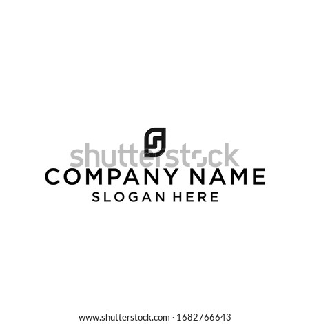 letter sj square logo design vector illustration template