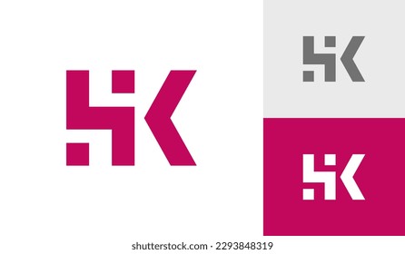 Letter SK initial monogram logo design