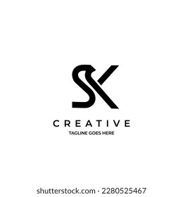 Letter SK or KS design logo, Initial SK, Logo Sk